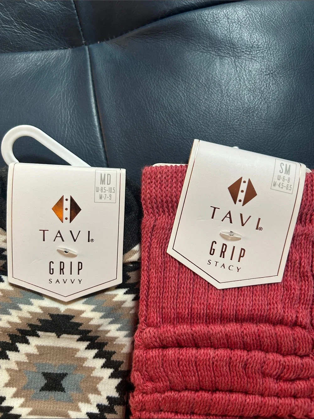 Tavi Two Pairs of Grip Socks (Pilates, Barre, etc)